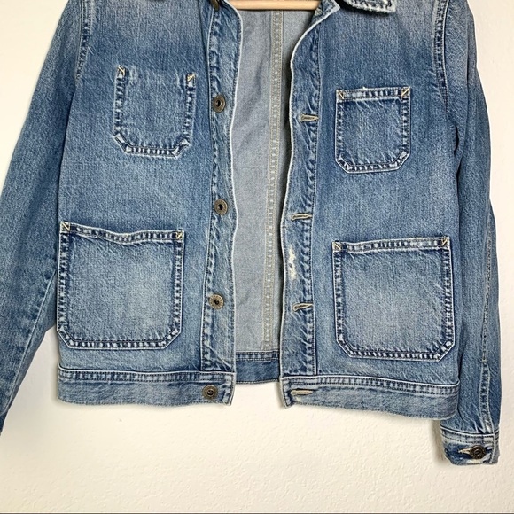 NEW Adriano Goldschmied Andy Denim Trucker Jacket Blue Small - Picture 8 of 12